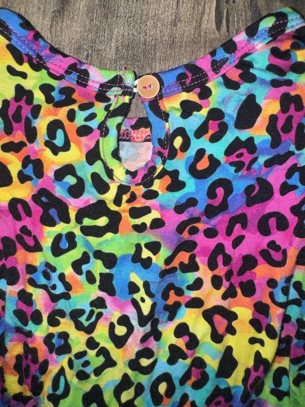 Bums & Roses Rainbow Leopard Ruffle Butt Twirl Dress Romper 18-24M - Picture 6 of 8
